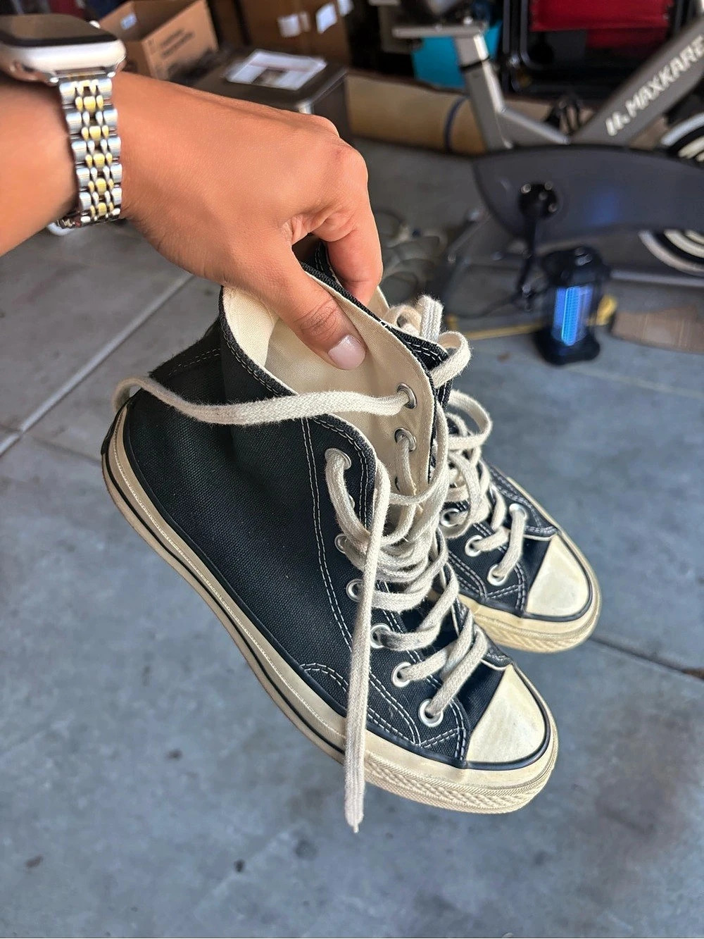 Converse Chuck 70 High Top Black Sneakers in Black & White